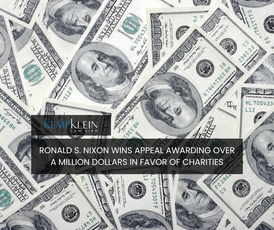 Ronald S. Nixon Wins Appeal in Favor of Charities