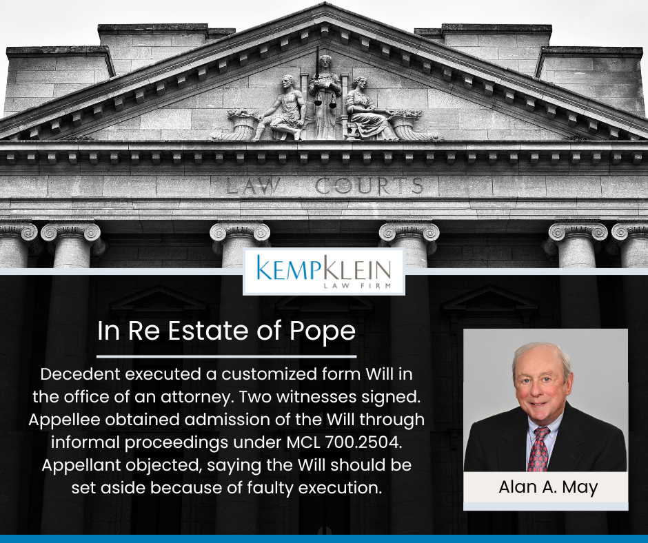 In Re Estate of Pope