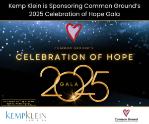 Common Ground Celebration of Hope Gala 2025 Kemp Klein Law Firm Community Service Impact Award Michigan