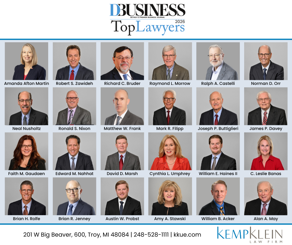 2026 DBusiness Top Lawyers DBusiness Magazine Top Lawyers Kemp Klein Law Firm