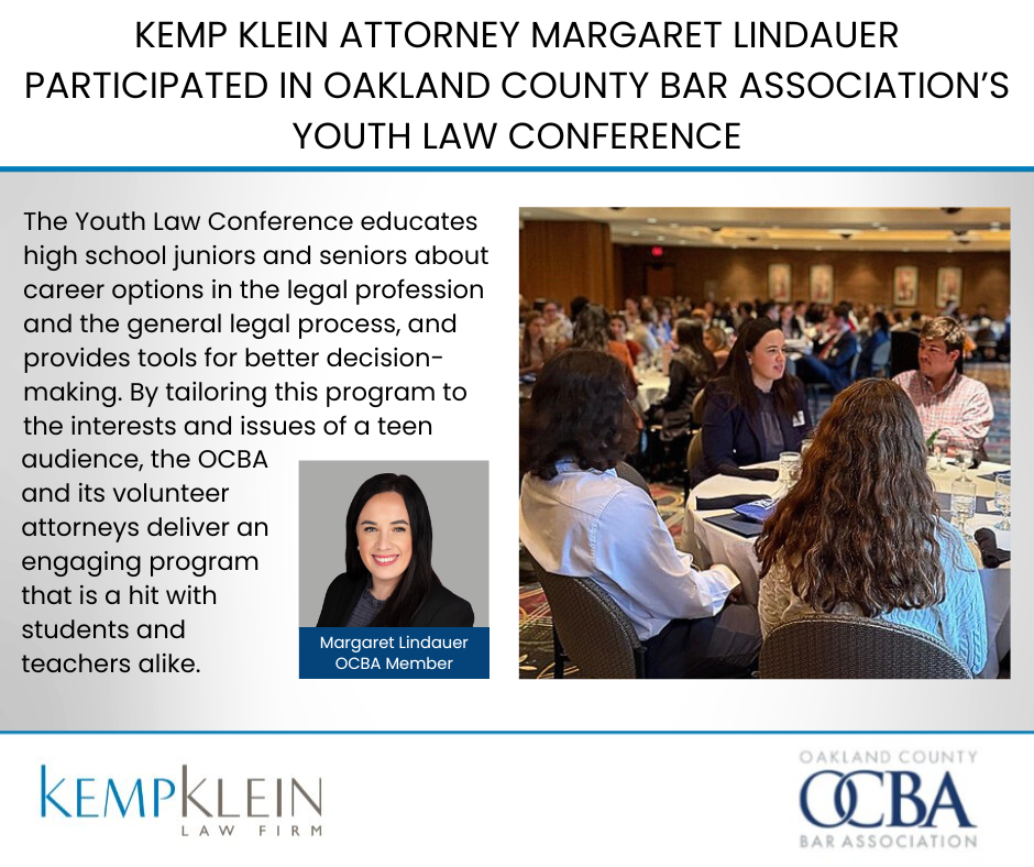 Kemp Klein Attorney Margaret Lindauer Participated in Oakland County Bar Association’s Youth Law Conference